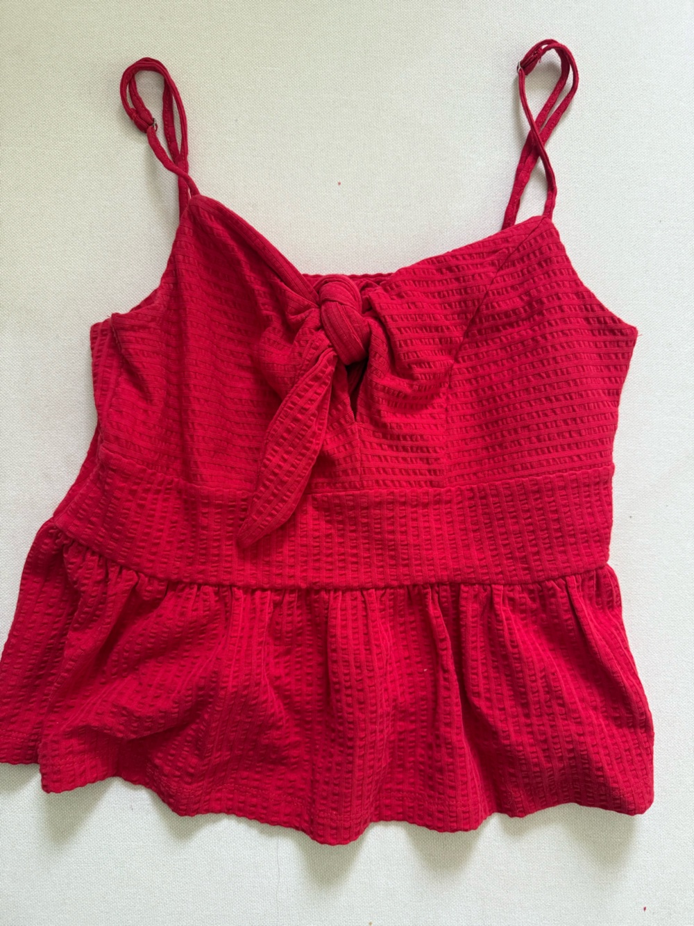 LOFT Tie-Front Peplum Camisole